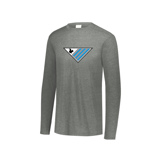 [FTLCUBGY-YS-LOGO2] Decker Youth Tri-Blend T-Shirt - Long Sleeve (Youth S, Gray, Logo 2)