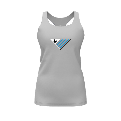[FT0TRBGY-FYS-LOGO2] Decker Racerback Tank Top (Female Youth S, Gray, Logo 2)