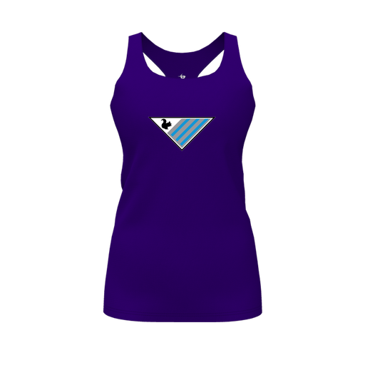 [FT0TRBPP-FYS-LOGO2] Decker Racerback Tank Top (Female Youth S, Purple, Logo 2)