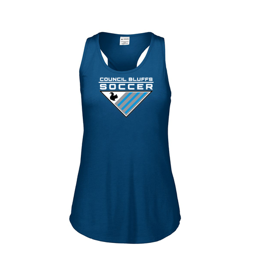 [3078.U22.S-LOGO1] Ladies Tri Blend Tank Top (Female Adult S, Navy, Logo 1)