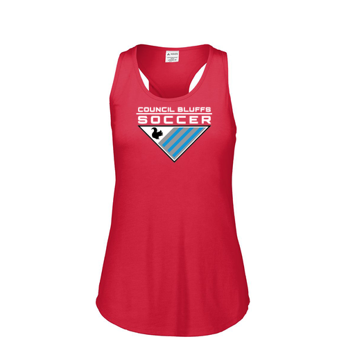 [3078.V96.S-LOGO1] Ladies Tri Blend Tank Top (Female Adult S, Red, Logo 1)