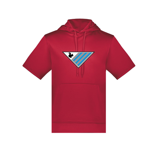 [6871.083.S-LOGO2] Men's Dri Fit Short Sleeve Hoodie (Adult S, Red, Logo 2)