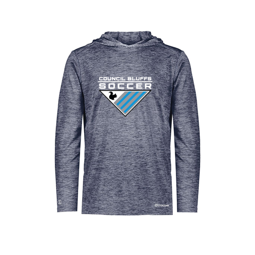 [FOLHCGNV-YS-LOGO1] Decker Youth Charge Hoodie (Youth S, Navy, Logo 1)