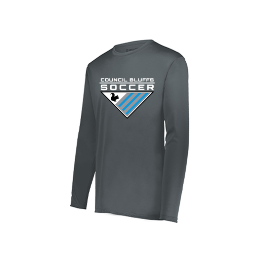 [222822.059.XS-LOGO1] Men's LS Smooth Sport Shirt (Adult XS, Gray, Logo 1)