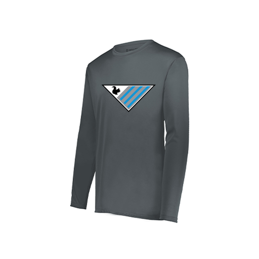 [222822.059.XS-LOGO2] Men's LS Smooth Sport Shirt (Adult XS, Gray, Logo 2)