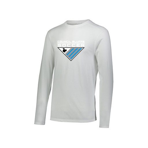 [FTLCUBWH-AXS-LOGO1] Decker Men's Tri-Blend T-Shirt - Long Sleeve (Adult XS, White, Logo 1)