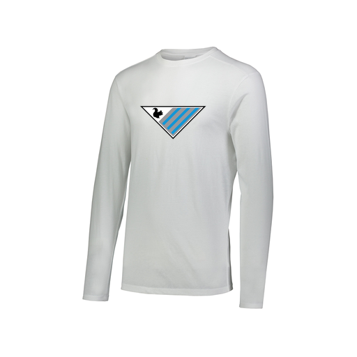 [FTLCUBWH-AXS-LOGO2] Decker Men's Tri-Blend T-Shirt - Long Sleeve (Adult XS, White, Logo 2)