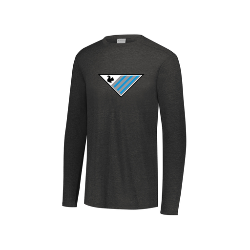 [FTLCUBBK-YS-LOGO2] Decker Youth Tri-Blend T-Shirt - Long Sleeve (Youth S, Black, Logo 2)