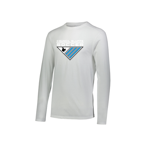 [FTLCUBWH-YS-LOGO1] Decker Youth Tri-Blend T-Shirt - Long Sleeve (Youth S, White, Logo 1)