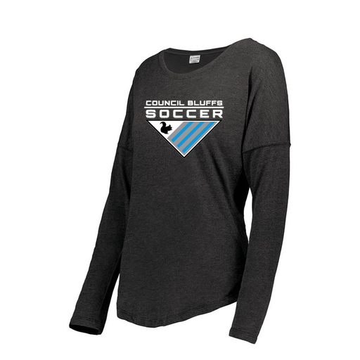 [FTLCUBBK-FAXS-LOGO1] Decker Women's Tri-Blend T-Shirt - Long Sleeve (Female Adult XS, Black, Logo 1)