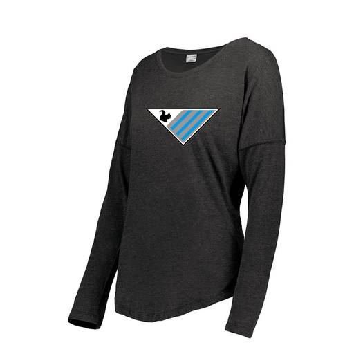 [FTLCUBBK-FAXS-LOGO2] Decker Women's Tri-Blend T-Shirt - Long Sleeve (Female Adult XS, Black, Logo 2)